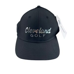 Cleveland Golf Hat CG Liquid Metal ZZAlloy. Adjustable Snapback Cap Black, New